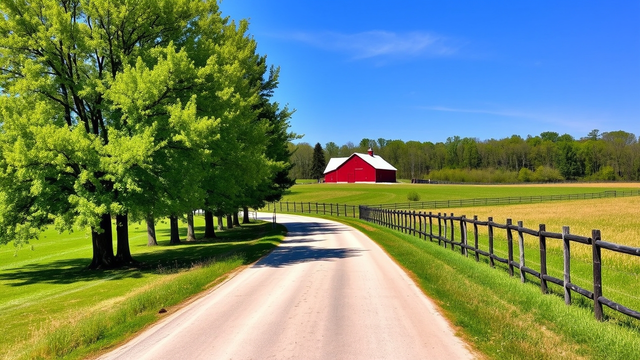 Mature trees in a Chippewa Valley Wisconsin farm property